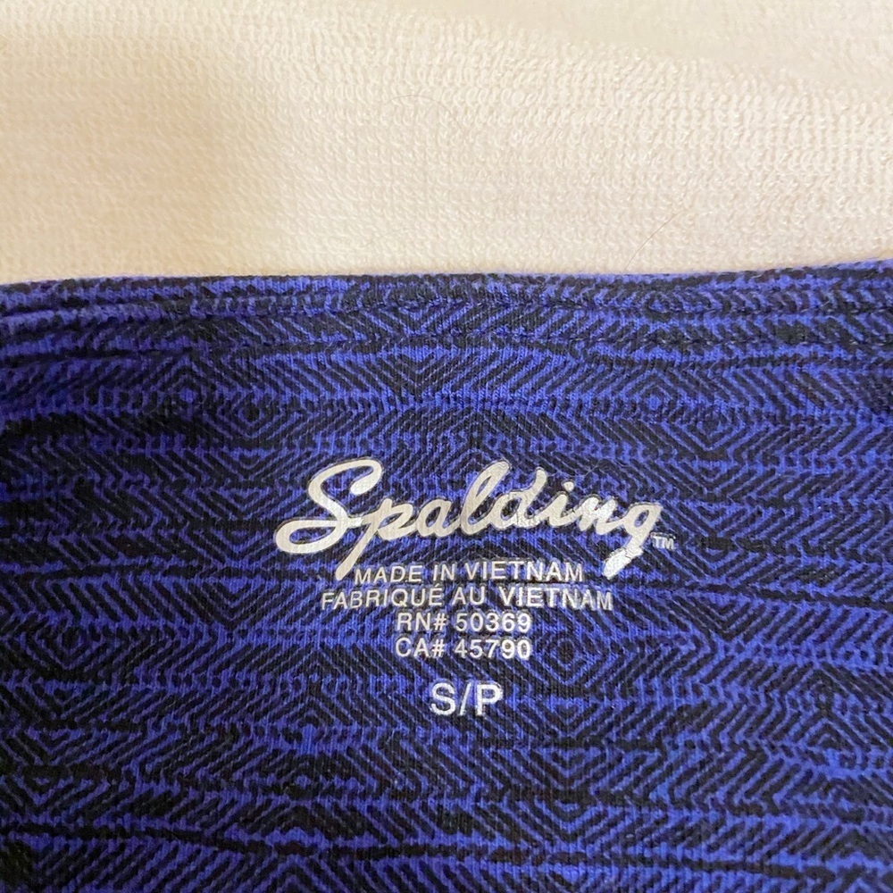 Spalding Cropped Leggings S | Blue & Black | Ruched Ankle Fit - Picture 5 of 6